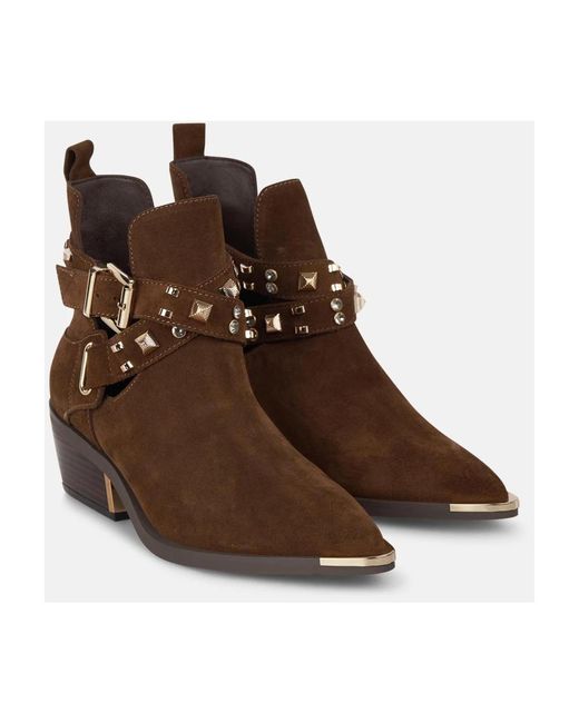 Alma En Pena. Brown Cowboy & Biker Boots