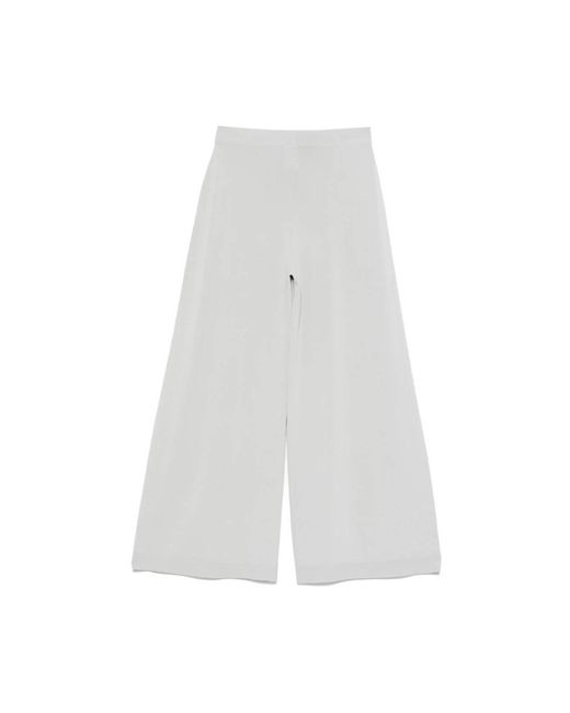 D.exterior White Wide Trousers