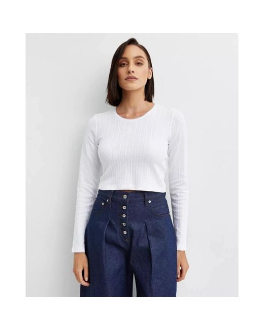 J.W. Anderson White Long Sleeve T-Shirts