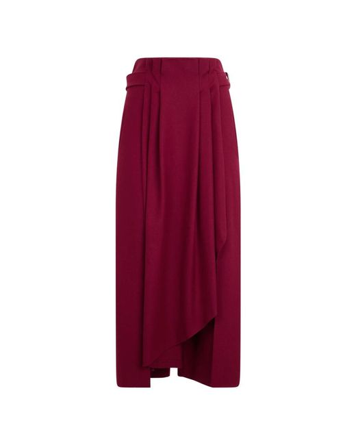 Alberta Ferretti Red Midi Skirts