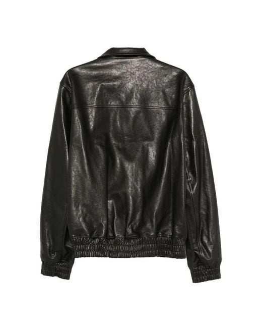 Valentino Black Leather Jackets for men
