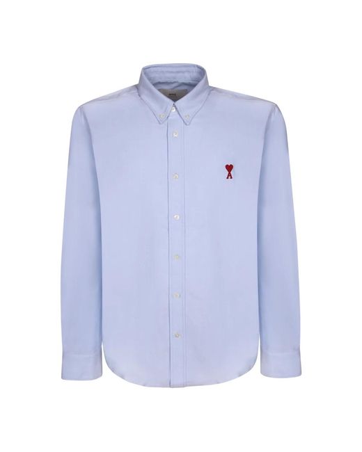 AMI De Coeur Button-Down Shirt in het Blue voor heren