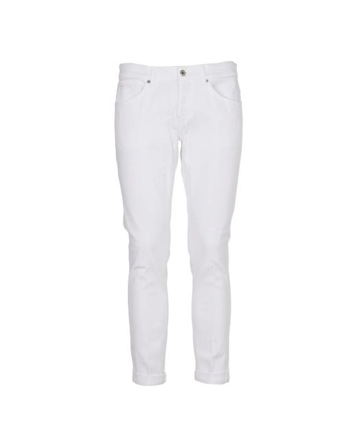 Dondup Jeans ,Wit ,Denim Slim-Fit Jeans Voor in het White voor heren