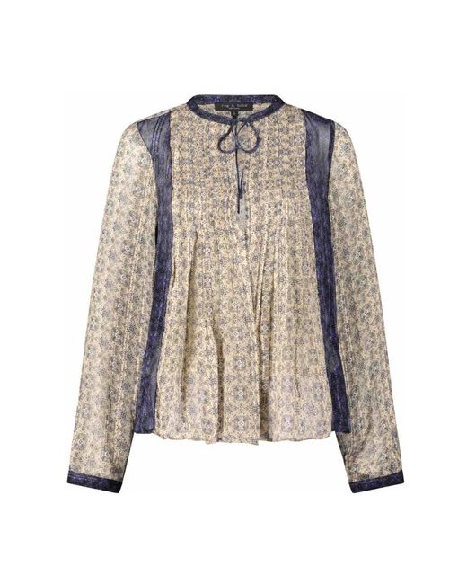 Rag & Bone Brown Bluse mit kontrastierenden farben und modernem design