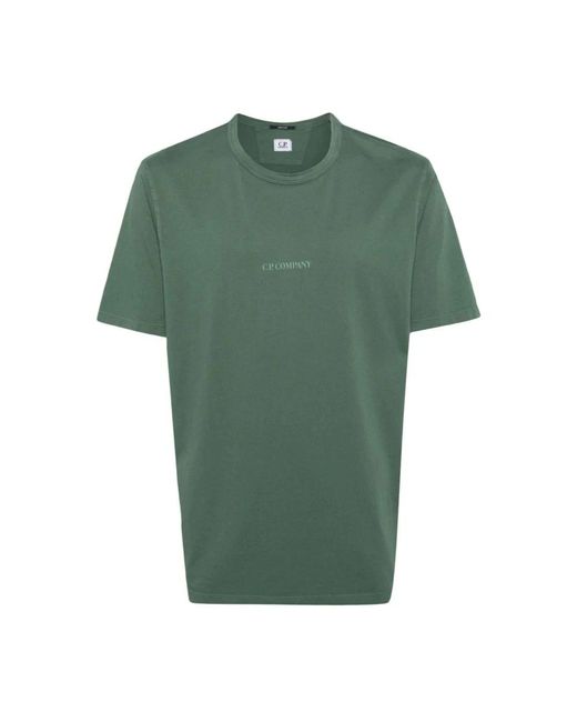 C P Company Jade grünes logo-print t-shirt in Green für Herren