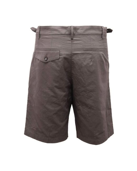 Paolo Pecora Graue Bermuda-Shorts Baumwolle Elasthan Modell in Gray für Herren