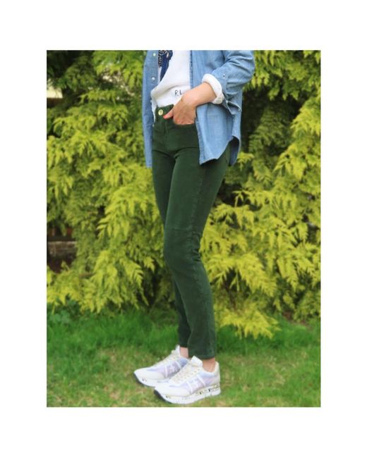 Islow Green Slim-Fit Trousers