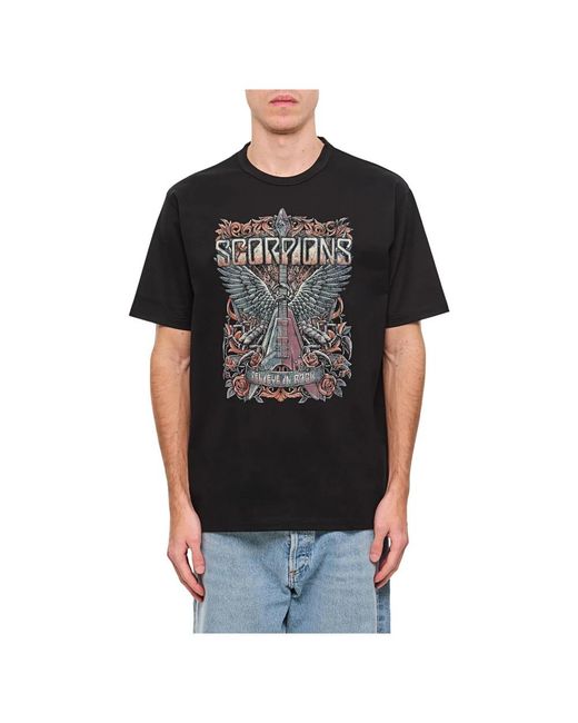 Junya Watanabe T-Shirt Met Ronde Hals En Print Op De Voorkant in het Black voor heren