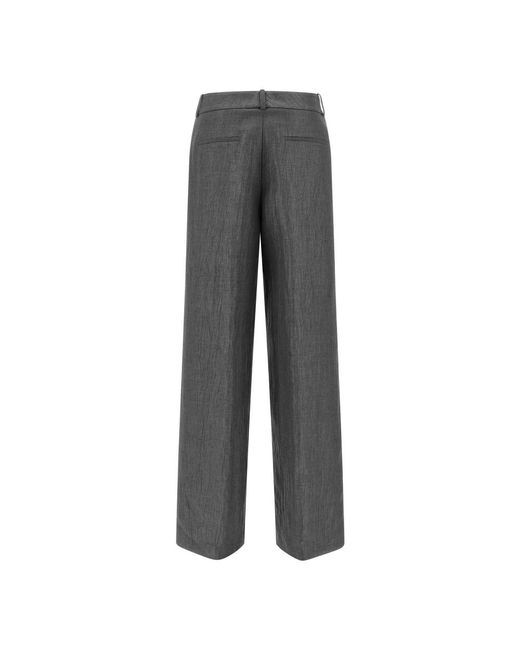 Peserico Gray Wide Trousers