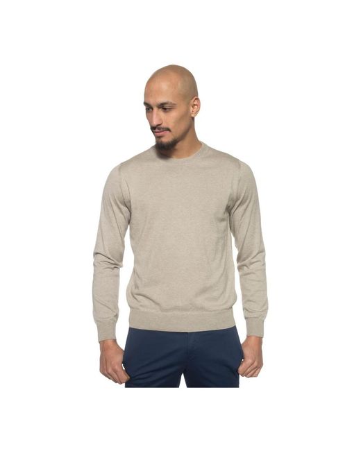 Canali Gray Round-Neck Knitwear for men