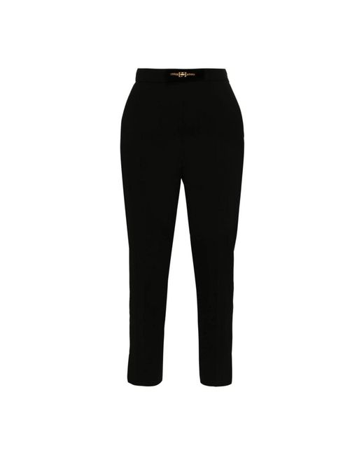 Trousers > slim-fit trousers Elisabetta Franchi en coloris Black
