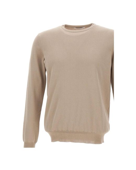 Kangra Natural Round-Neck Knitwear for men