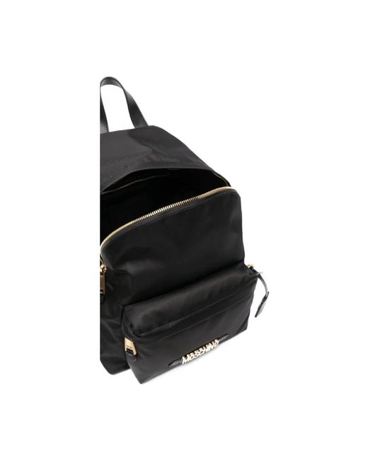 Moschino Black Stilvoller schwarzer rucksack für frauen