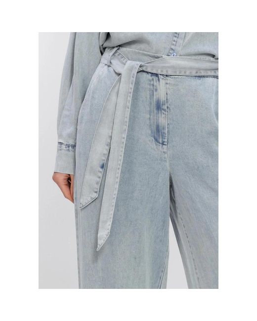 Simplee Darren Wide Jeans in het Blue