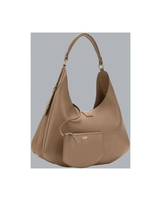 Ganni Gray Shoulder Bags