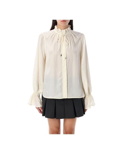 Ganni White Blouses