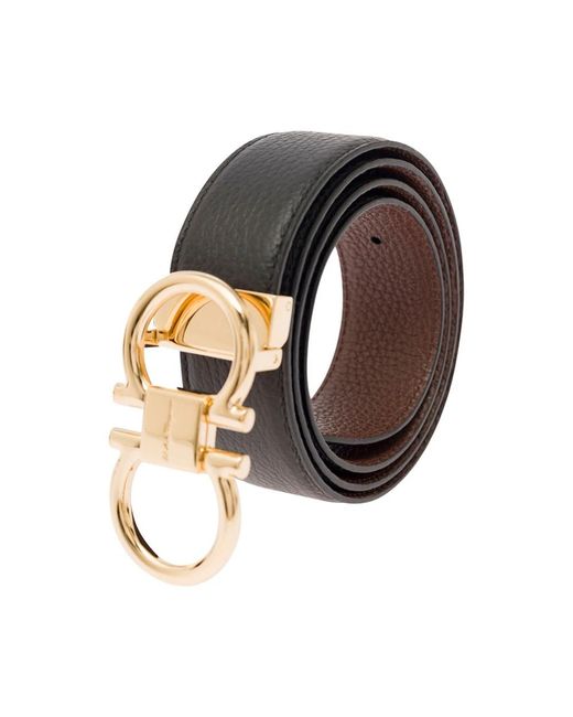 Ferragamo Reversible Adjustable Gancini Riem in het Brown voor heren