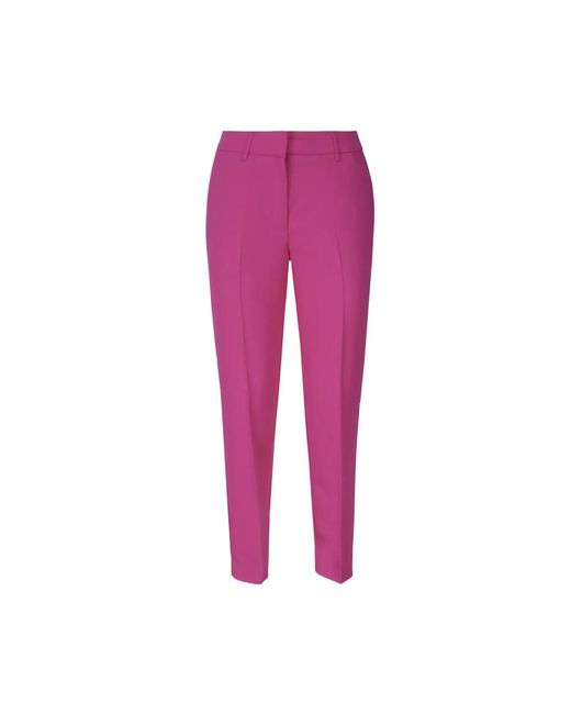 Pantalones fucsia de pierna recta con cierre de cremallera Guess de color Pink
