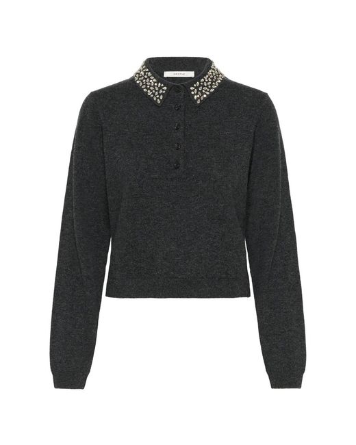 Gestuz Black Round-Neck Knitwear