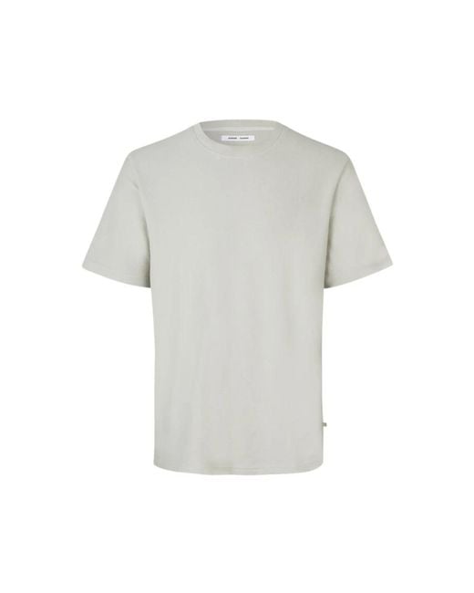 Samsøe & Samsøe Kurzarm-t-shirt aus baumwollmischung in Gray für Herren