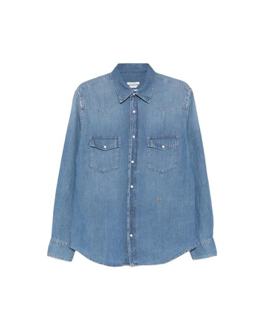 Jacob Cohen Blue Denim Shirts for men