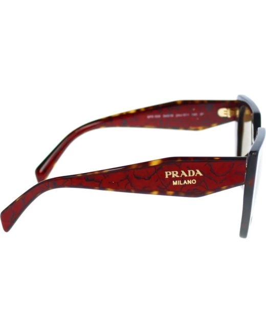 Prada Brown Ikonoische sonnenbrille mit polarisierten gläsern