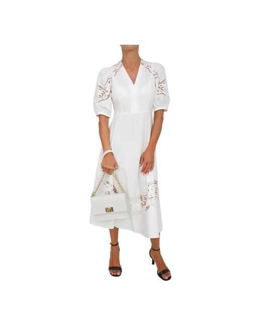 Twinset Midi Dresses in het White