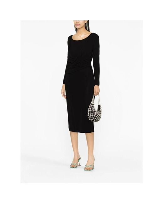 Alberta Ferretti Black Midi Dresses