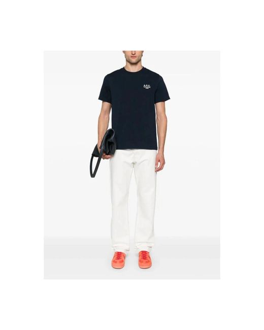 A.P.C. Tops ,Zwart ,Katoen Standard Rue Madame T-Shirt in het Black voor heren
