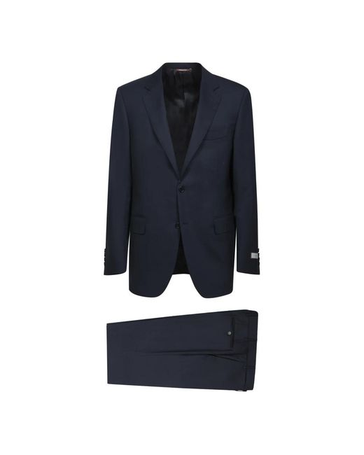 Canali Kostuums ,Blauw ,Wol Blauw Wollen Pak Jas Broek in het Blue voor heren