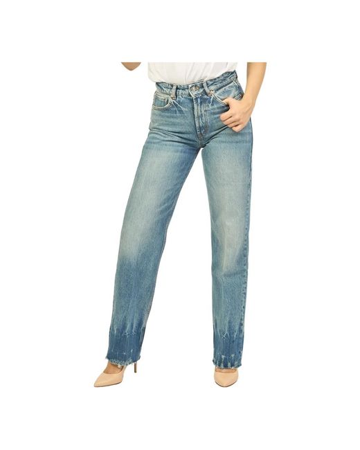 Boss Blue 5-pocket-jeans mit knopf und reißverschluss