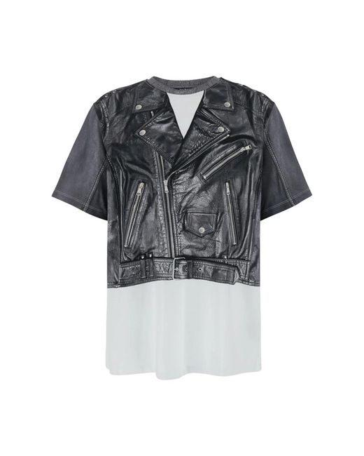 Balmain Tops ,Zwart ,Katoen T-Shirt Met Ronde Hals in het Black voor heren