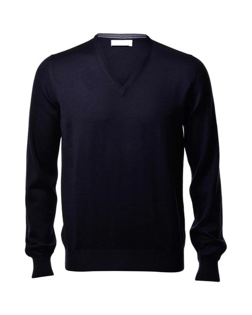 V-Neck Knitwear di Paolo Fiorillo in Blue da Uomo