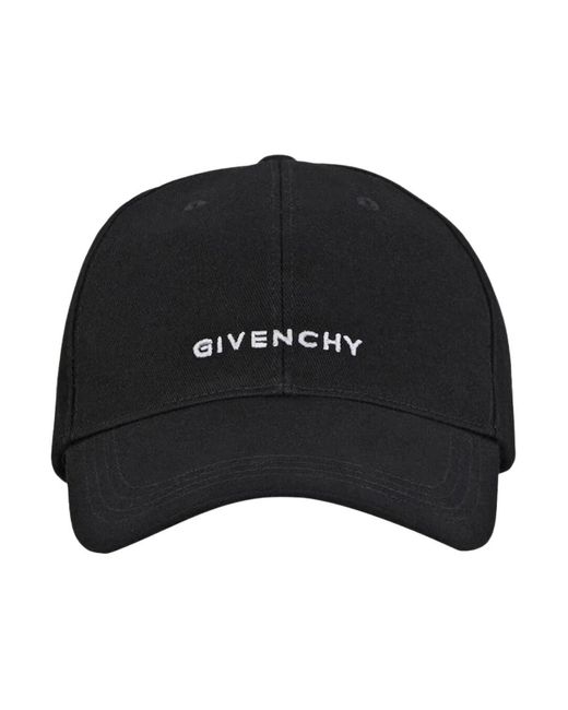 Givenchy Accessoires ,Zwart ,Katoen Zwarte Logo Geborduurde Baseballpet in het Black voor heren