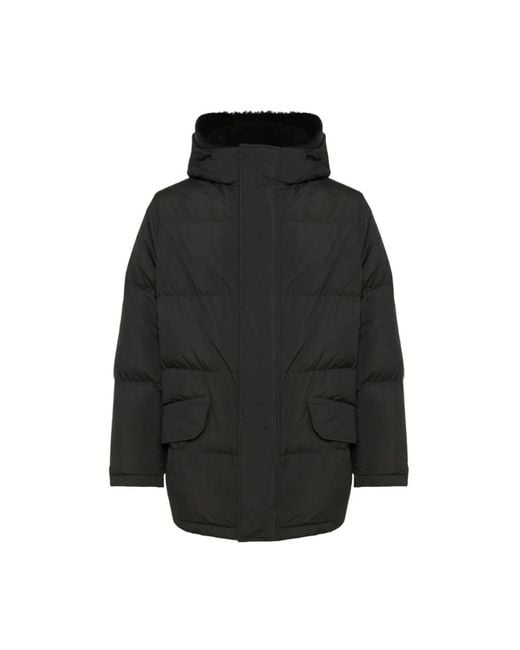 Yves Salomon Black Parkas for men