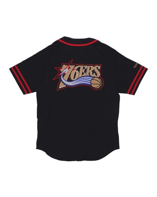 Mitchell & Ness Fitness ,Zwart ,Katoen Nba Mode Katoenen Jas Vintage Logo in het Black voor heren