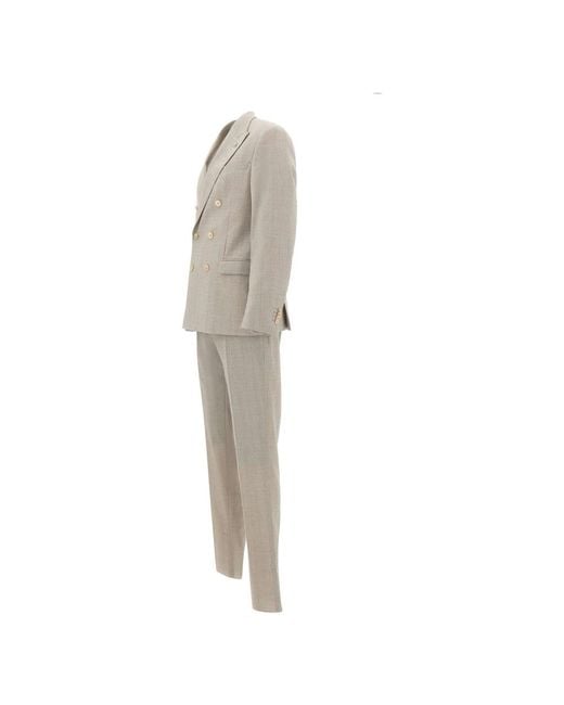 Manuel Ritz Natural Double Breasted Suits for men