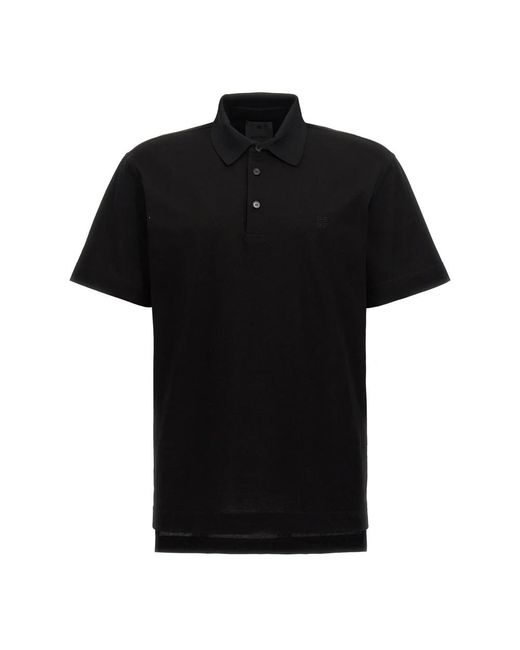 Givenchy Logo Embroidery Polo in het Black voor heren