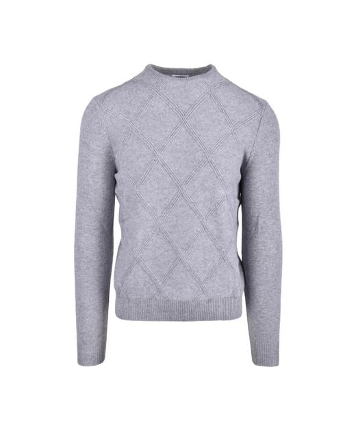Malo Blue Round-Neck Knitwear for men