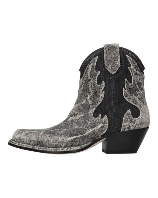 Vic Matié Black Cowboy & Biker Boots