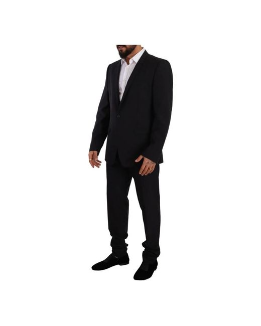 Dolce & Gabbana Black Single Breasted Suits for men