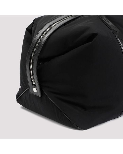 Bottega Veneta Weekender nylon große tasche schwarz silber in Black für Herren
