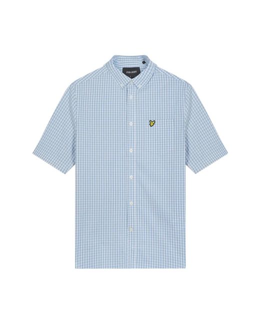 Lyle & Scott Blue Short Sleeve Shirts for men