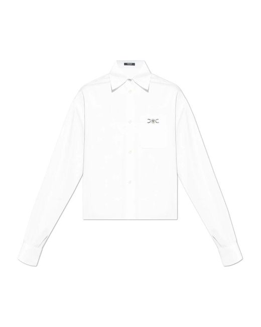 Versace White Hemd mit einer tasche