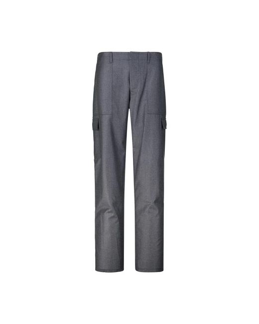 Etro Broeken ,Grijs ,Wol Wollen Broek Met Relaxte Pasvorm En Zakken in het Gray voor heren