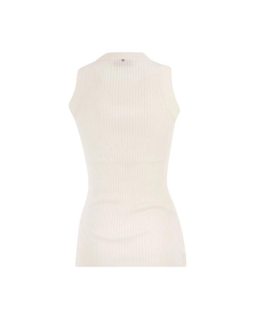 Sportmax White Sleeveless Tops