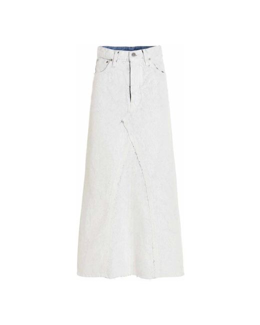 Maison Margiela White Denim Skirts