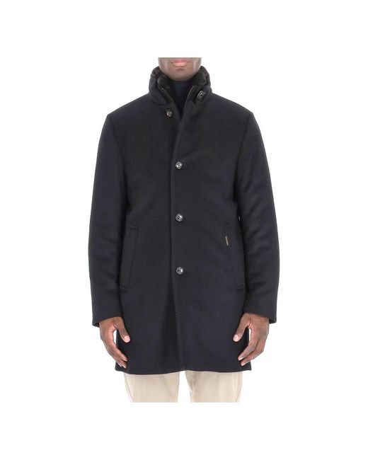Moorer Blue Single-Breasted Coats for men