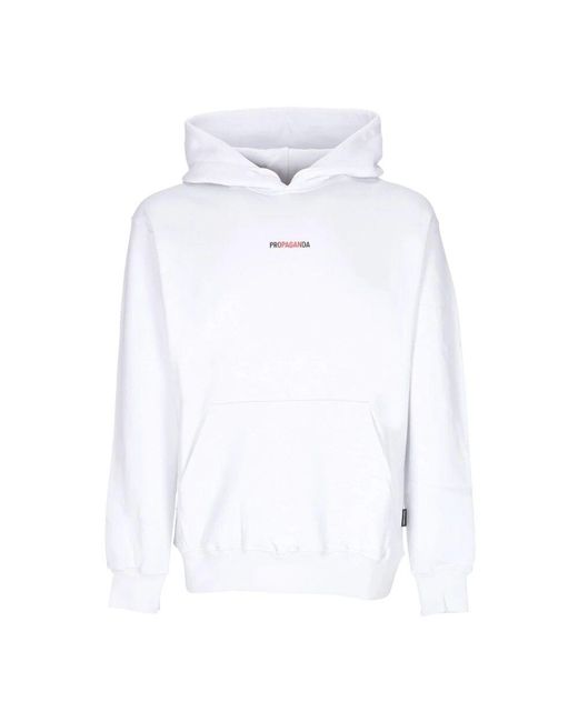 Propaganda Weiße Kapuzenpullover Mit Rippen in White für Herren