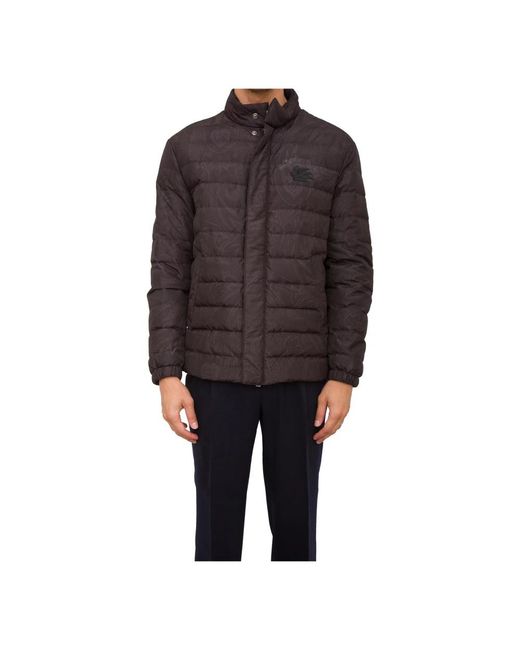Etro Jassen ,Zwart ,Polyester Reis Donzen Jas in het Black voor heren